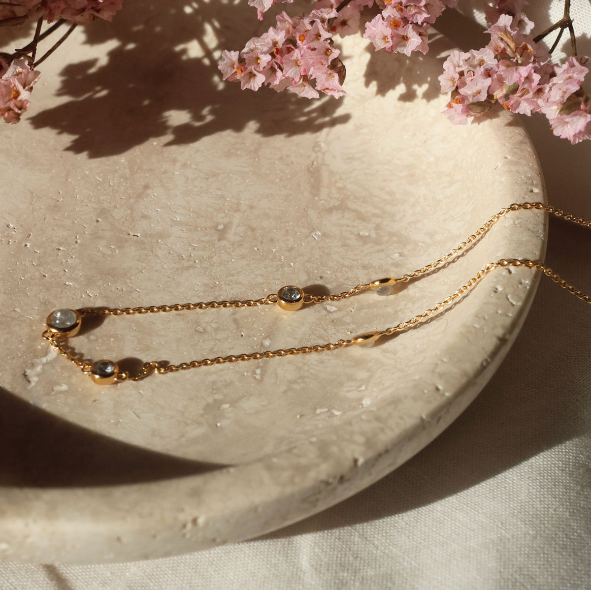Asymmetrical Gemstone Necklace
