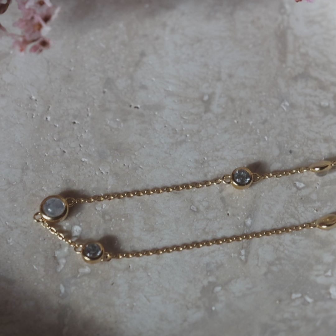 Asymmetrical Gemstone Necklace